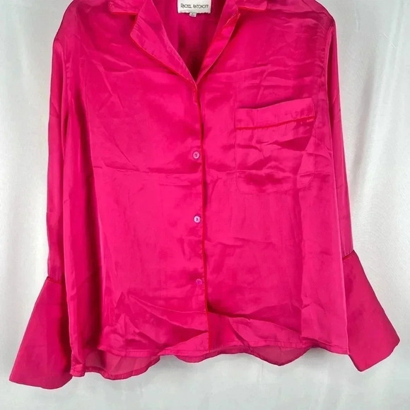 Rachel Antonoff Hot Pink Top Pajama Blouse women’s Small - Picture 6 of 9